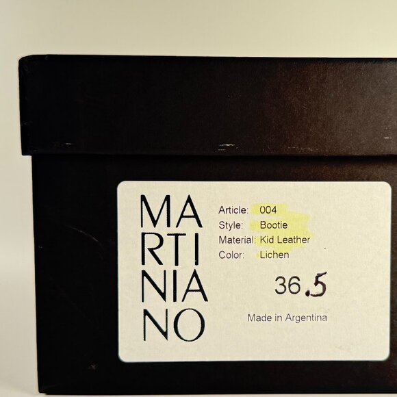 Martiniano Kid Leather Booties (Lichen) 36.5 - Picture 5 of 7